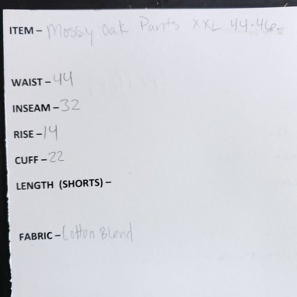 Mossy Oak Camouflage Hunting Pants Mens Size XXL 44-46 - Picture 6 of 7